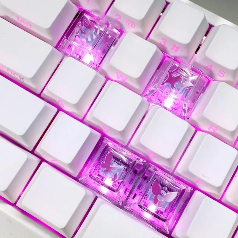 D08B Translucent Mechanical Keyboards Keycaps With Improved Light Diffusions and Widely Mounting For Most Keyboards
