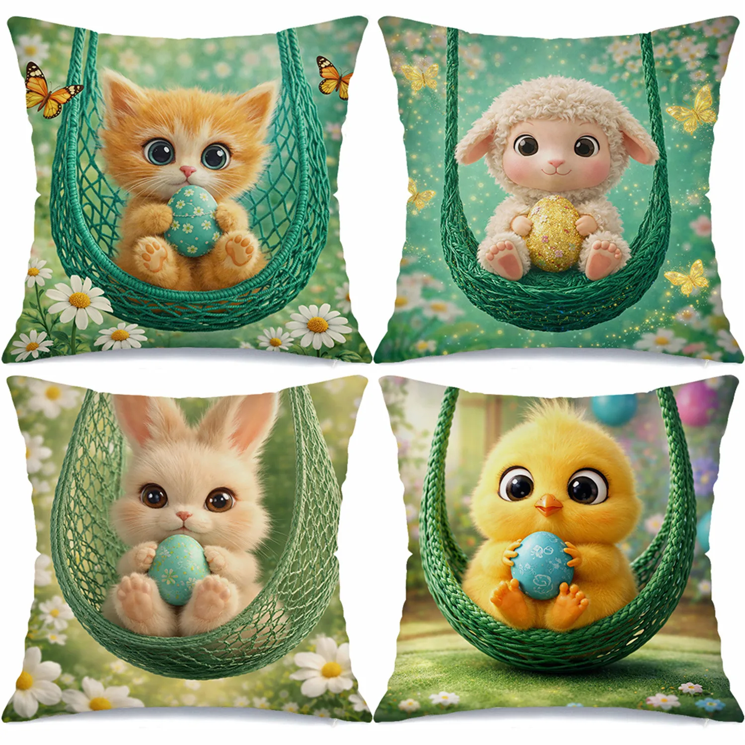 

Наволочка с цифровой печатью (кошка, кролик, курица, овца), короткий плюш, подходит для гостиных, спален, диванов, наволочка для декоративной подушки.