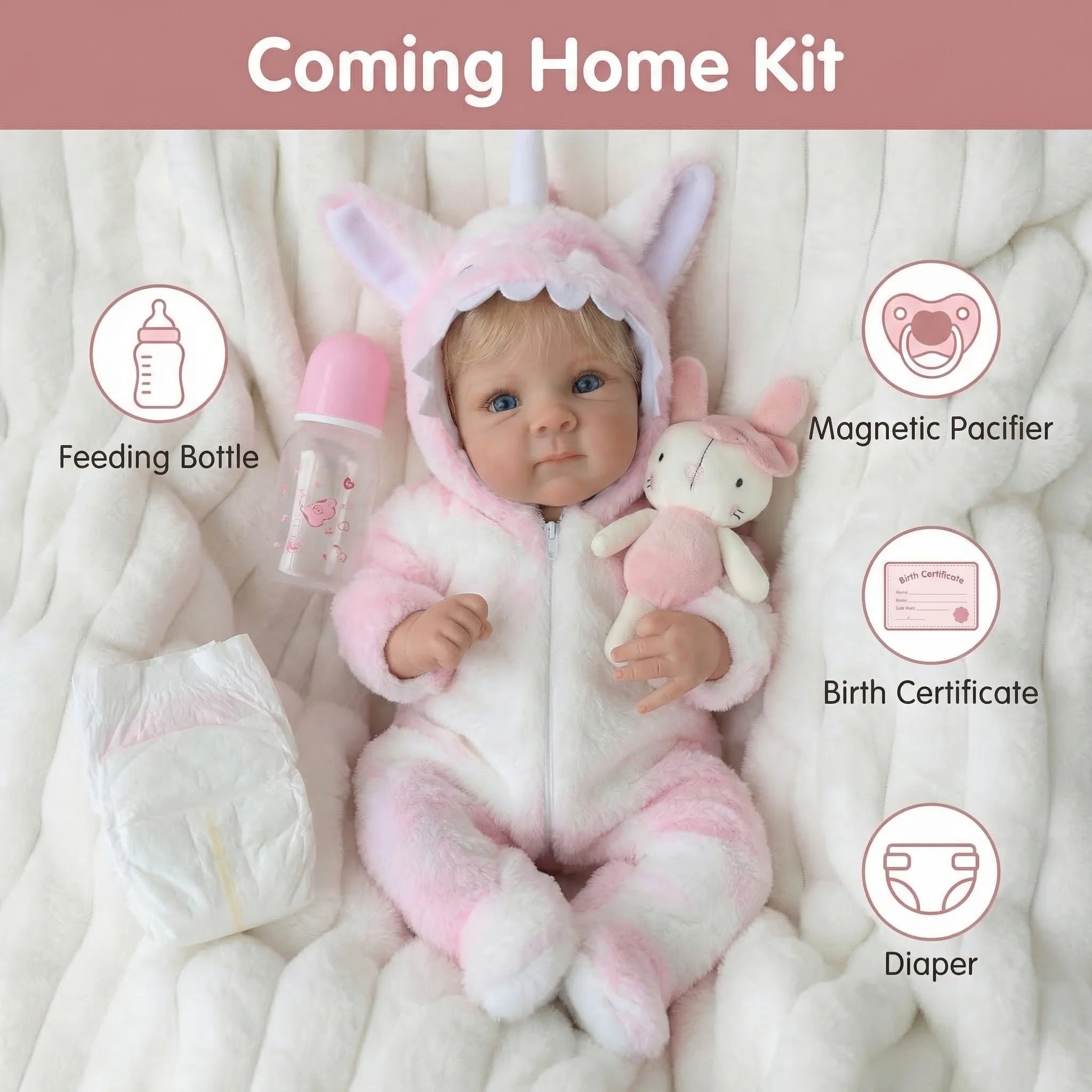 

Кукла-реборн NPK 18 дюймов, реалистичная, как живая, Бетти, мягкая на ощупь, для новорожденных, с 3D-эффектом кожи, ручная роспись, с корневым волосом, многослойная