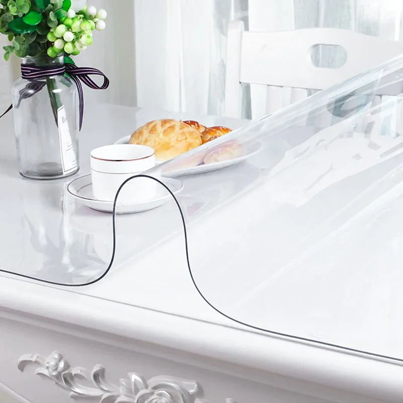 placemats dining table Custom Multi-Size 1mm Thick Clear PVC Table Cover Protecto