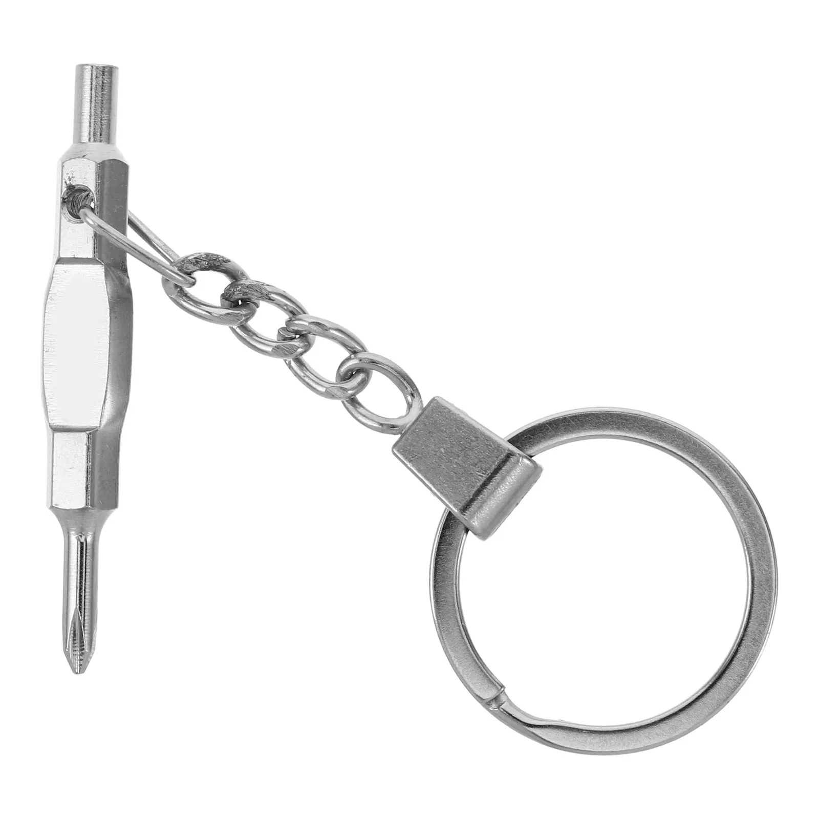 Cacciavite in argento a doppia testa Mini strumento per pattini Cacciavite portatile per riparazione skateboard da dito fai-da-te per skateboard