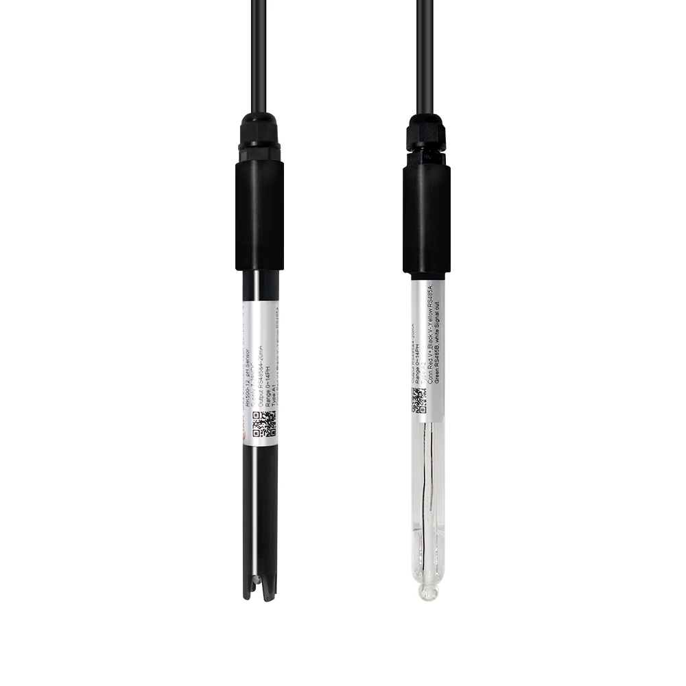 RK500-12A Fast Response pH Electrode 0-14pH RS485 Modbus for RAS Recirculating Aquaculture System Biofilter Monitoring