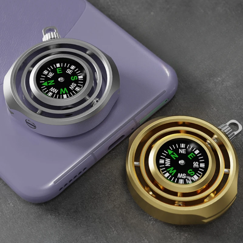 Compass Mini Metal Roller Fidget Spinner, EDC On-the-go Stress Relief Toy, Pendant Design Anxiety Reducer for Children Quality