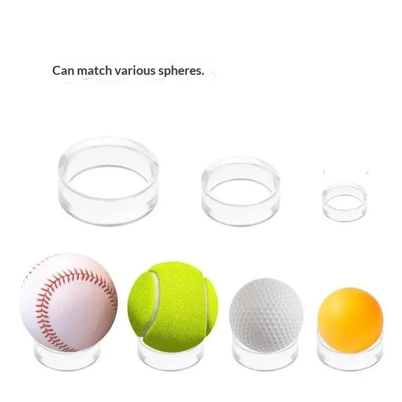 Lightweight Clear Golf Ball Storage Holder Ring Shatterproof Baseball Display Stand Rack for Outdoor Sports Event Display