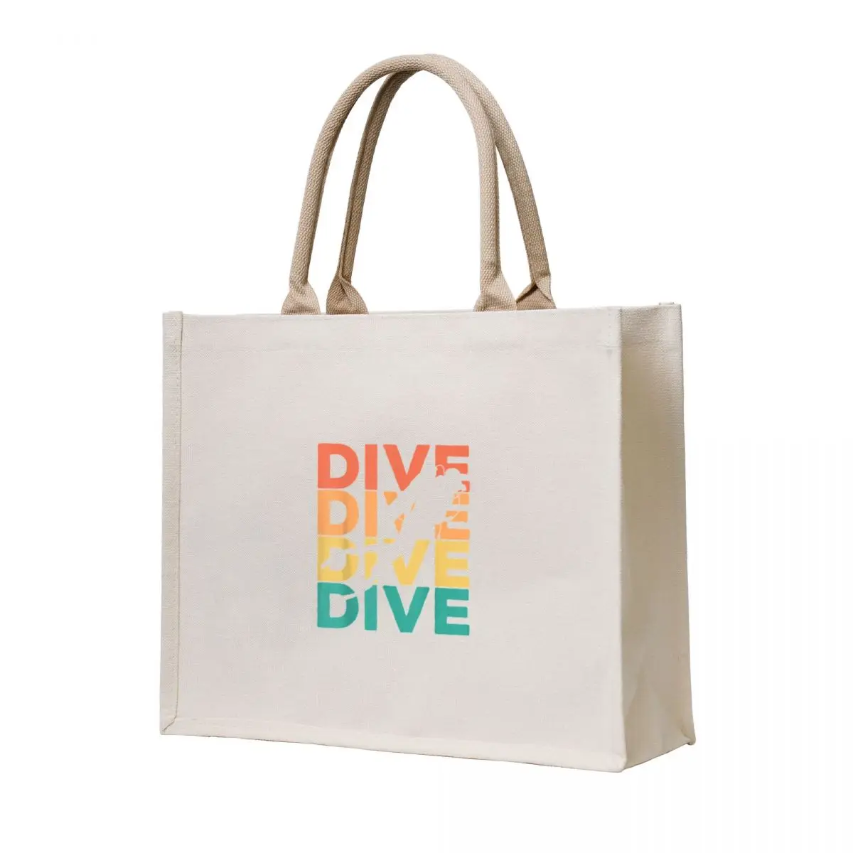 

Retro Vintage Diving Gift For Scuba Divers Tote Bag Custom bag Fabric bag ecological bags Big