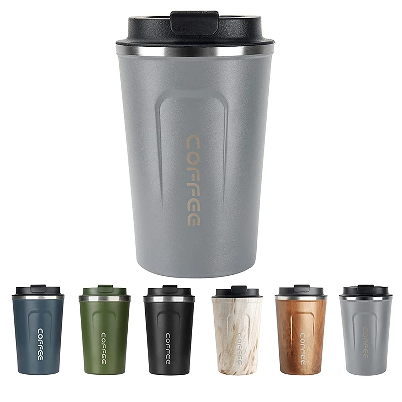 1 New Stainless Steel Thermos Cup, Vacuum 2Nd Generation Coffee Cup, Stylish Thermos Cup, Creative Thermos Cup, Easy to Carry, Car Thermos Cup, 380ml Thermos Cup