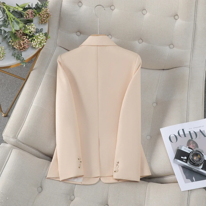 แฟชั่นธุรกิจ Blazer ผู้หญิงทํางานแขนยาวฤดูใบไม้ผลิ Casual Blazer ใหม่สุภาพสตรีเสื้อแจ็คเก็ตเกาหลีหญิง Outerwear