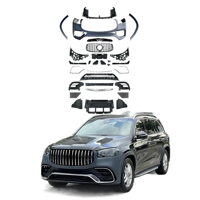 

X167 GLS63 Style Front Bumper with Grille Car Body Kit for Mercedes GLS Class X167 Auto Tuning Parts High Quality