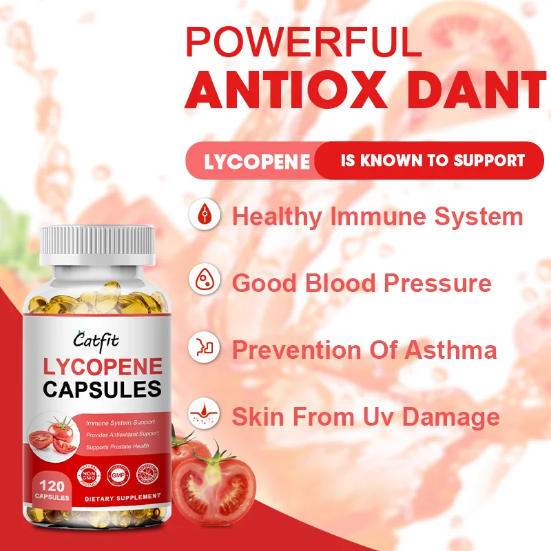 Natural lycopene Capsule，Antioxidant Reduce Cholesterol Heart &Andcardiovascular Care Male Prostate Supplement Non-GMO