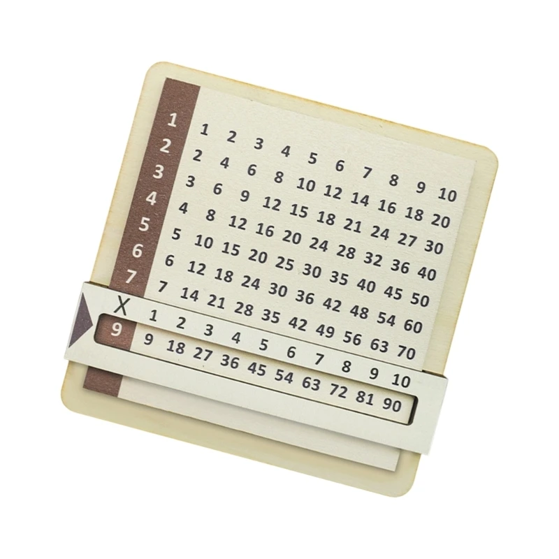 Y2GD Sliding Action Wooden Multiplication Table for Students Mastering Multiplication