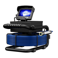 30M Sewer Pipe Inspection Camera, 16GB TF Card DVR IP68 Drain Sewer Pipeline Industrial Endoscope with 4.3 Monitor