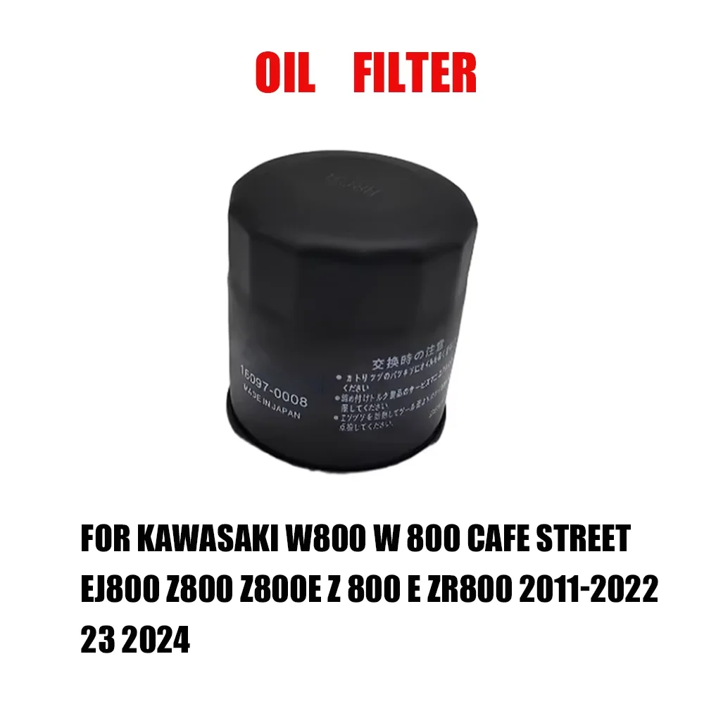 For Kawasaki W800 W 800 Cafe Street EJ800 Z800 Z800e Z 800 E ZR800 2011-2022 23 2024 Oil Filter Accessories