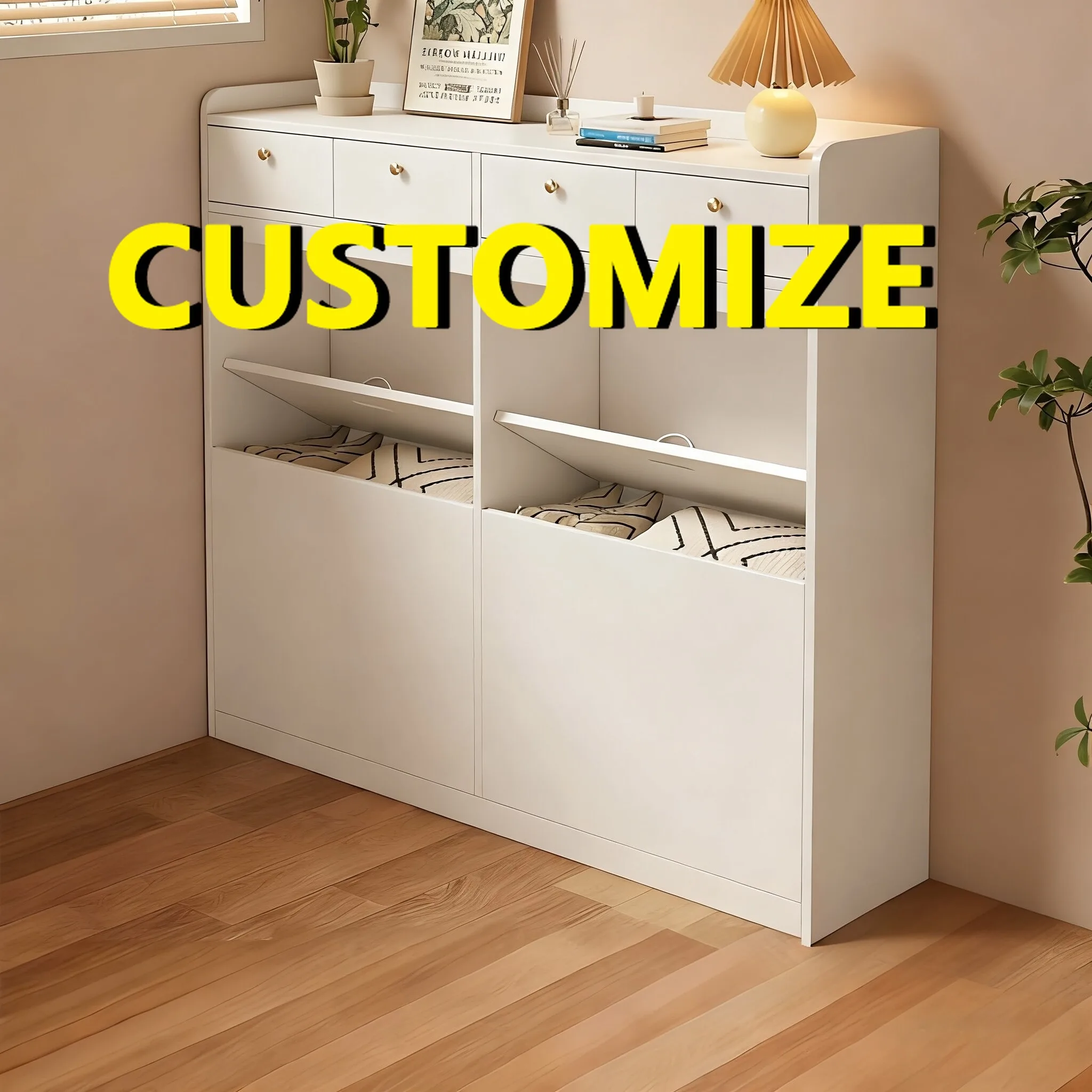 Any Size Custom Full Aluminum Panel Narrow Storage Cabinet Bedroom Bed End Slim Cabinet Home Wall Side Bedside Eco Friendly Shel