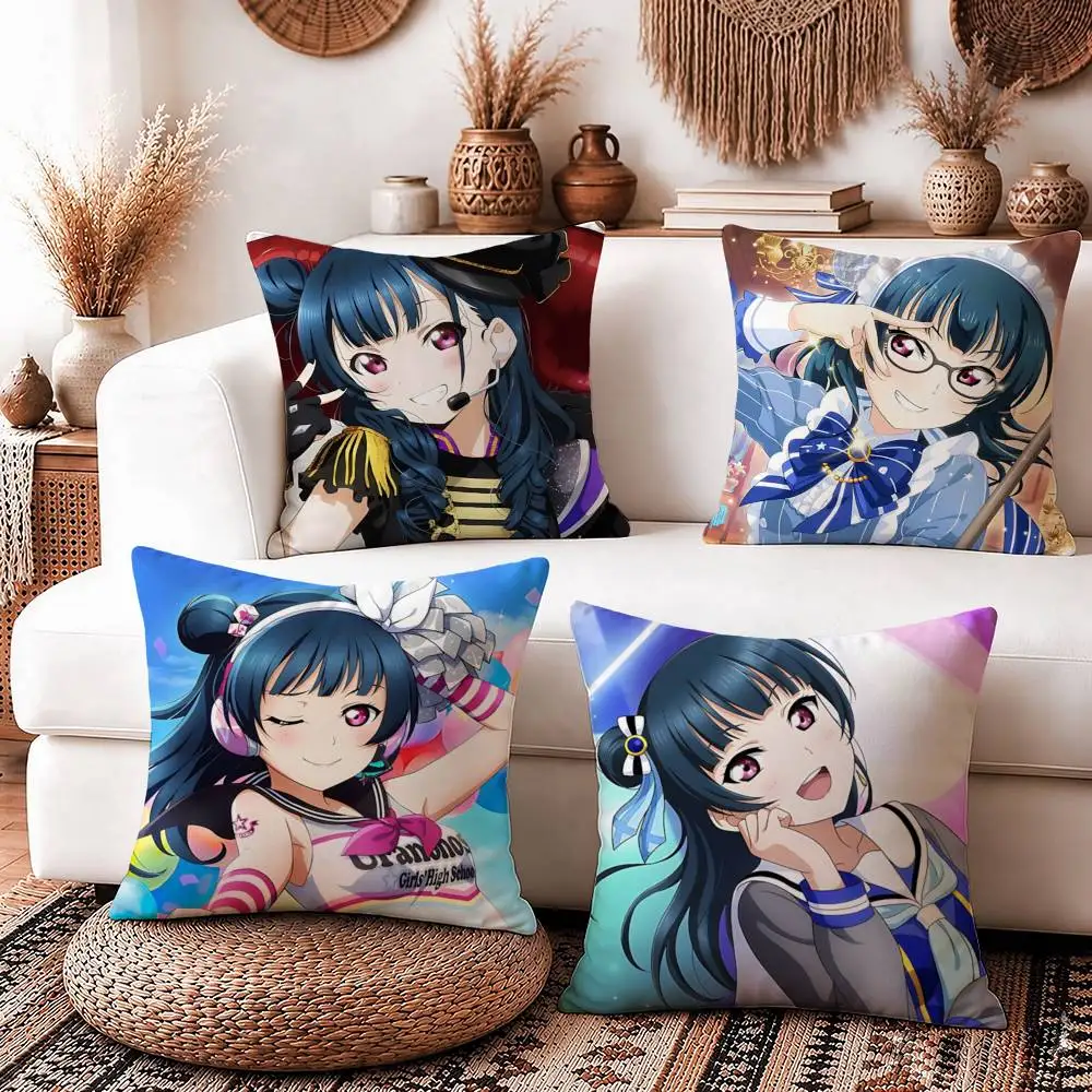 LoveL Yohane Official Art Square Sofa Pillow Cover Solid Color Living Room Home Decor Cushion Case
