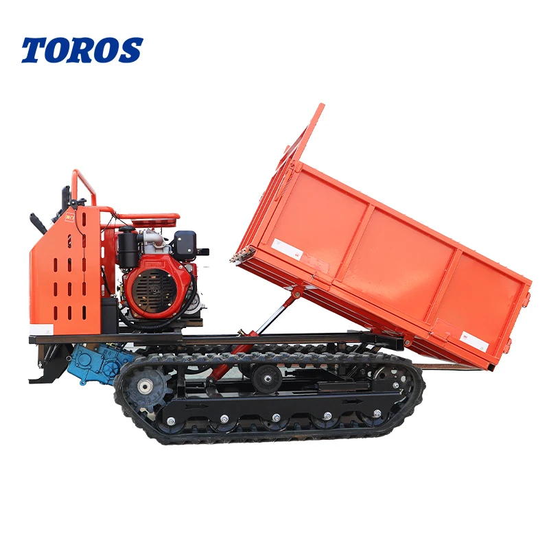 Camión hidráulico de auto descarga, pista pequeña, todo terreno, deslizamiento, camión, personalización de fábrica, mini Crawler Dumper