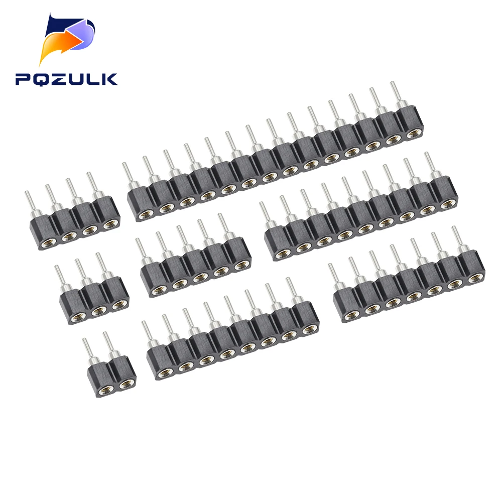 10PCS 2.54mm Pin Header Female Single Row 40 Pin 2.54mm Round Pin Connector 1x2p 3p 4p 5p 6p 7p 8p 9p 10p 12p 20p 40P