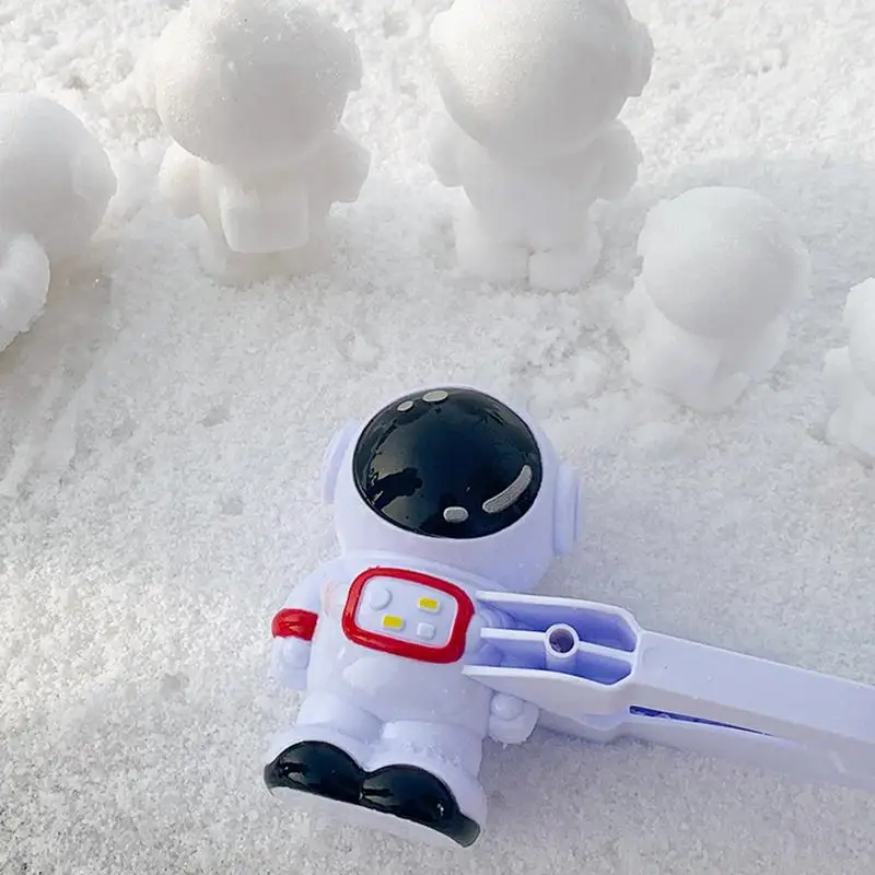 Creador de bolas de nieve para niños, herramienta de molde de arena de plástico para exteriores, astronauta, lucha de nieve al aire libre, Invierno