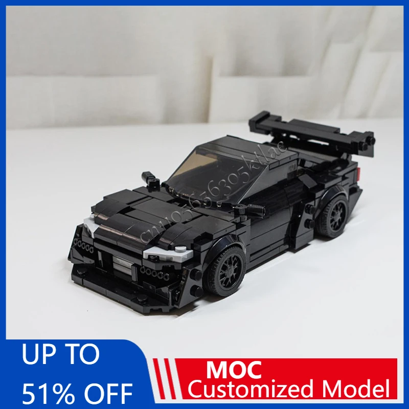 

440 Parts Moc Technology Racing Black Supercar Model Building Blocks Speed Vehicle Bricks Toys Kids Adult Special Birthday Gifts