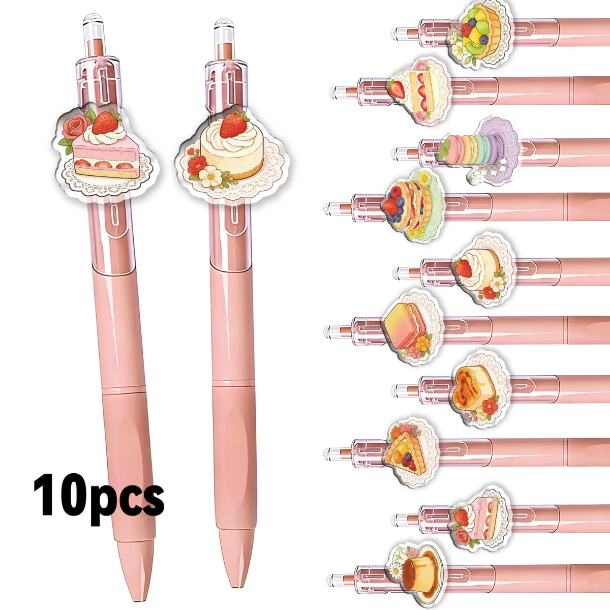 10pcs-lolita-afternoon-tea-white-pens-canetas-esferograficas-canetas-para-estudantes-artigos-de-papelaria-criativos-material-de-escritorio-canetas-para-presente