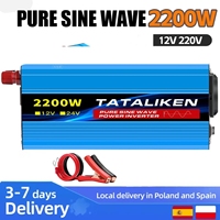 Pure Sine Wave Inverter 1600W/4000W DC 12V/24V to AC 220V 50hz Power Inverter Charger Converter Adapter EU Socket