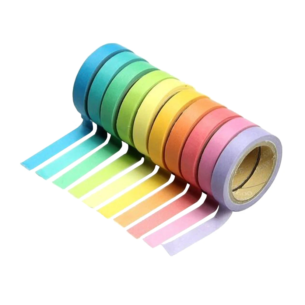 

20 Rolls Rainbow Washi Tape Photo Album DIY Gift Wrapping Decoration Craft Paper For Planner Scrapbook Card Making