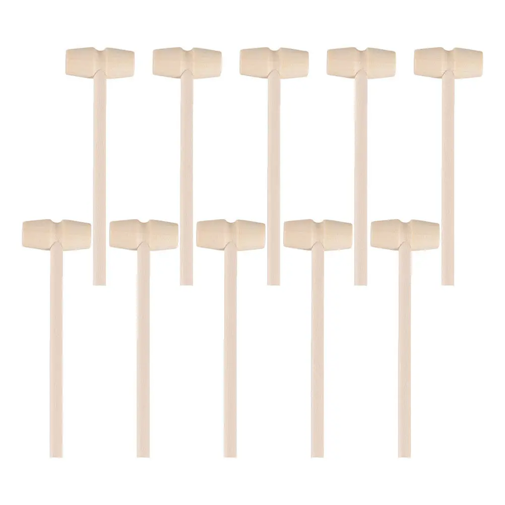 20 Stück Holzkrabben-Hämmer für Kinder, robustes, leichtes Design, sicheres Spielen, Hammer, lustiges Aktivitätswerkzeug, Mini-Hämmer-Set für Kinder