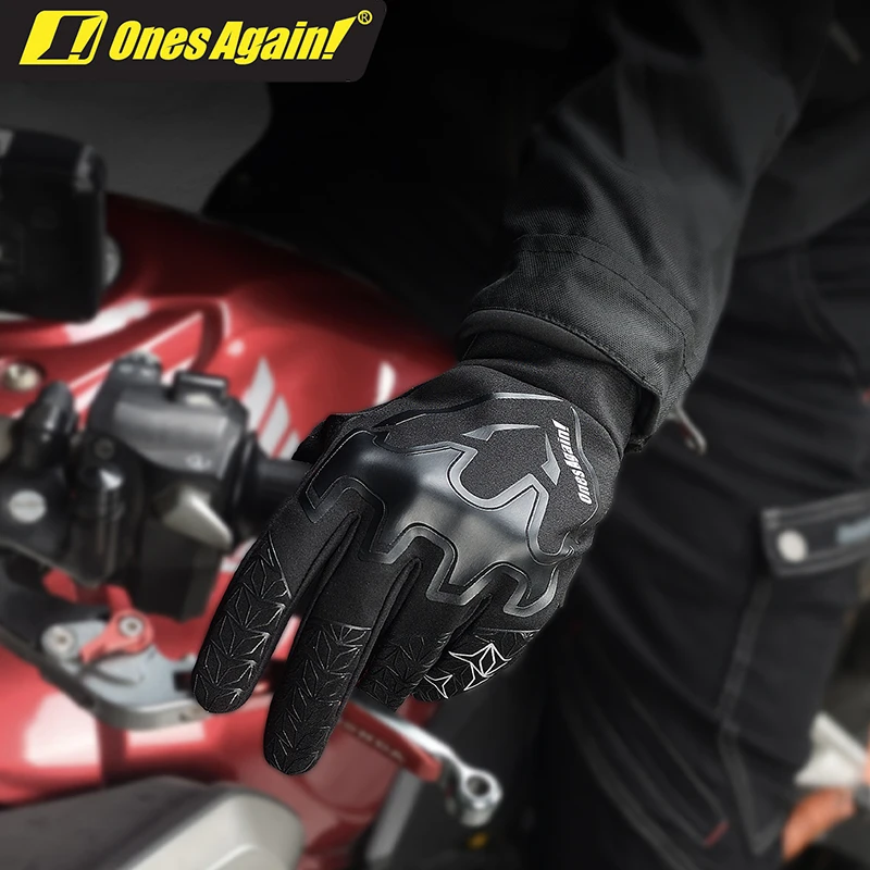 No Hard Shell Motorcycle Gloves Spring Autumn Winter Waterproof Touchscreen Full Finger Anti-Slip Commuter Riding Gear Gloves