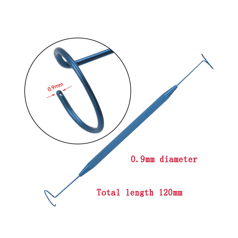 

Pig tail probe ophthalmic microscope instrument Double head probe hook Titanium alloy lacrimal passage probe