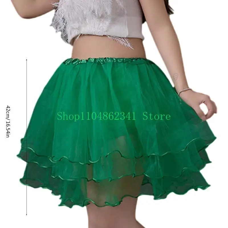 5ASD 4 TUTU SKIRT MESH TULLE DANCE VIRTS Princess Pettiscirt للنساء الكبار