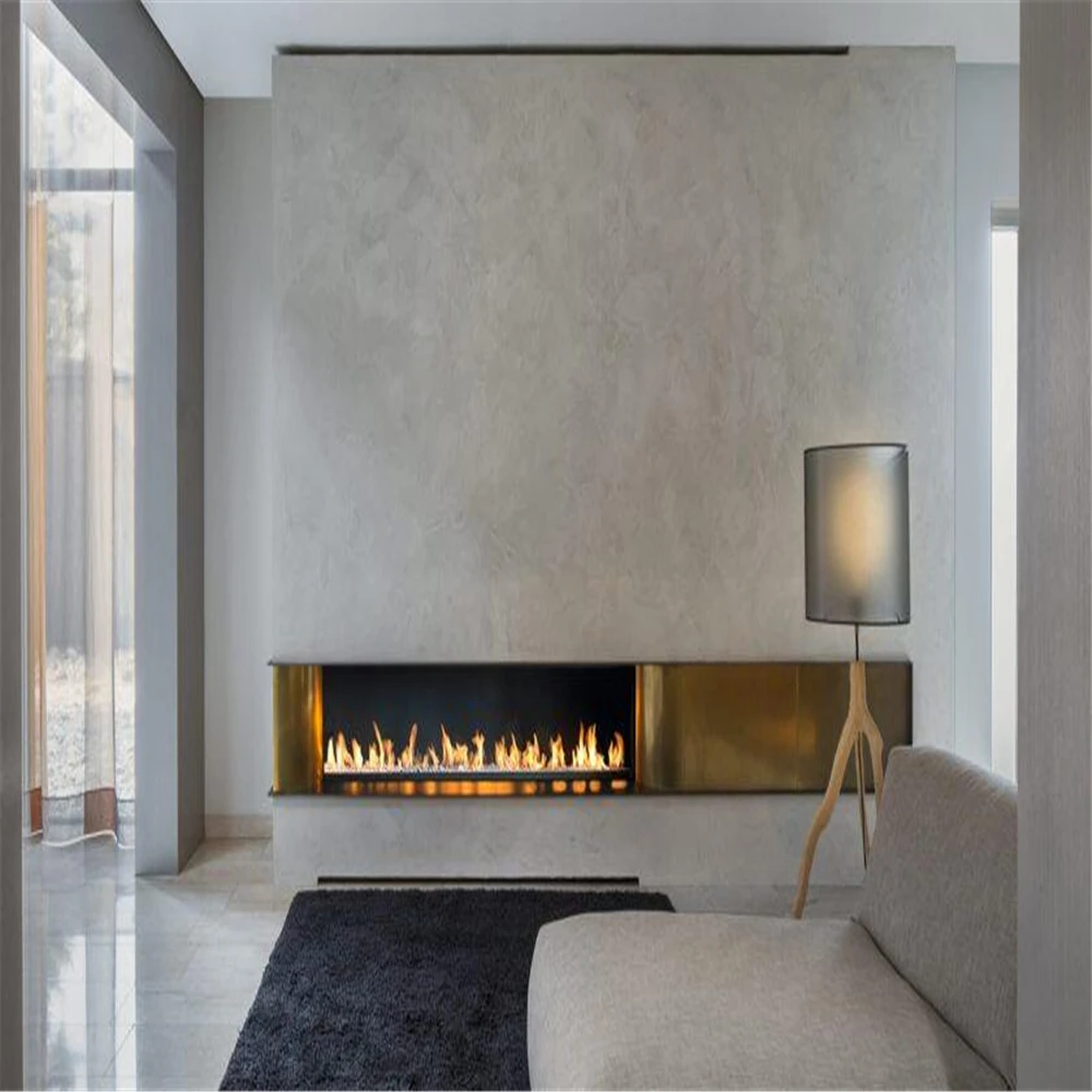 tuya wifi bio kamin  electric rectangular stainless steel bio ethanol burner internal bioethanol wall fireplace