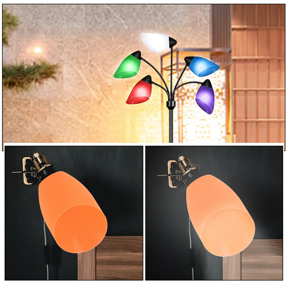 

6Pcs Sturdy Plastic Lampshade Lightweight Minimalist Design Eye Protection Table Desk Lamp Cover Horseshoe Lamp Shade