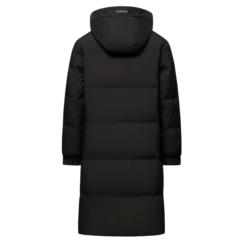 Winter Luxury Brand Men's Down Jacket Coat Parkas Padding Warm Puffer Jackets Long Man Jacket Knee Length thicken Hooded HXY0258