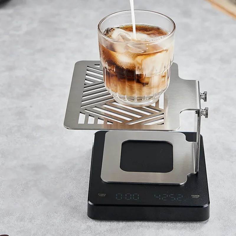 Coffee Weighing Frame Stainless Steel Electronic Scale Increased Waterproof Frame Height Adjustable Electronic Scale Bracket