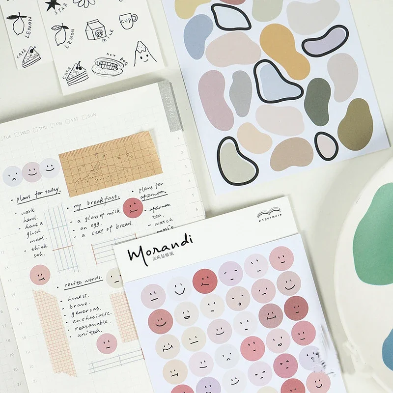 Morandi Series Kawaii Cute Sticker Custom Stickers Diary Stationery