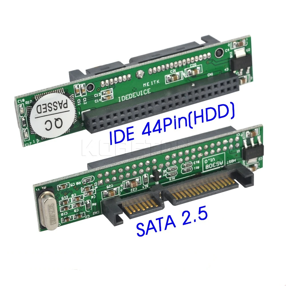 kebidumei IDE to Sata 44 pin 2.5 PC Adapter Converter 1.5Gbs Serial Adapter Converter for ATA 133 100 HDD CD DVD Serial Hard Dis