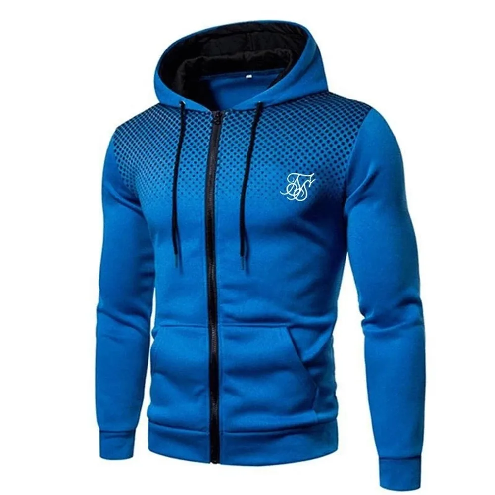 Brand SikSilk Plus Print Polka Dot mens winter clothing 2022 Men\'s Hoodie Outdoor Street Sports Running Training Sweatshirt