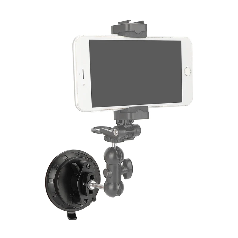 Mocowanie kubka w formie przyssawki HDRIG z wieloma gwintami 1/4 "-20 (3.27") do podtrzymywania ramion przegubowych/świateł/aparatów fotograficznych/smartfonów