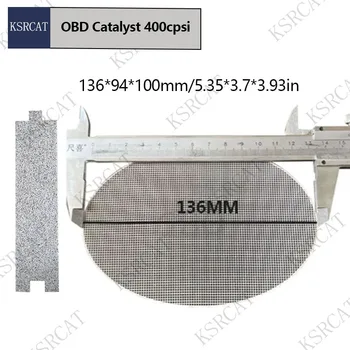 Oval universal car exhaust system catalyst OBD 400 cell honeycomb 136*94*100mm ceramic material catalytic converter high quality