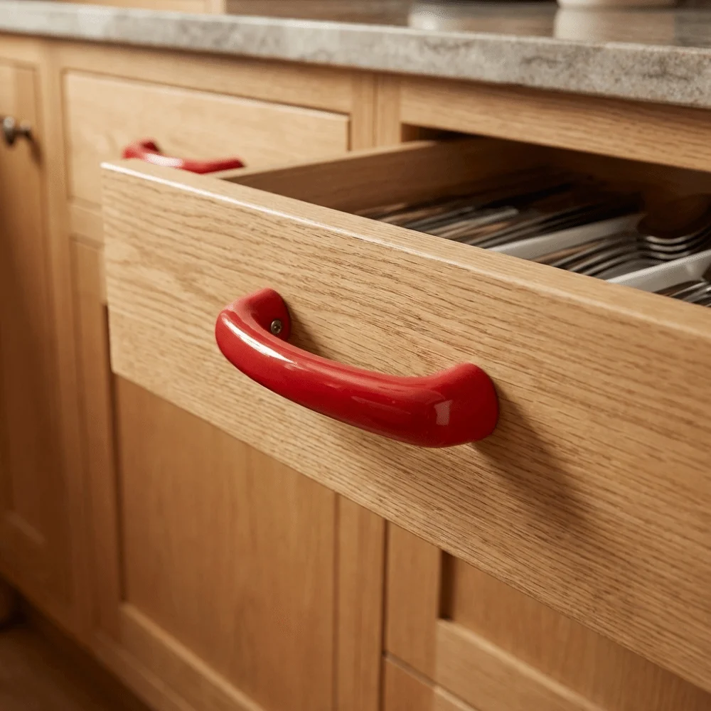 Colorful Design Cabinet Handle Comfortable Feel Simple Design Arch-shaped Handle Versatile Style Easy Installation