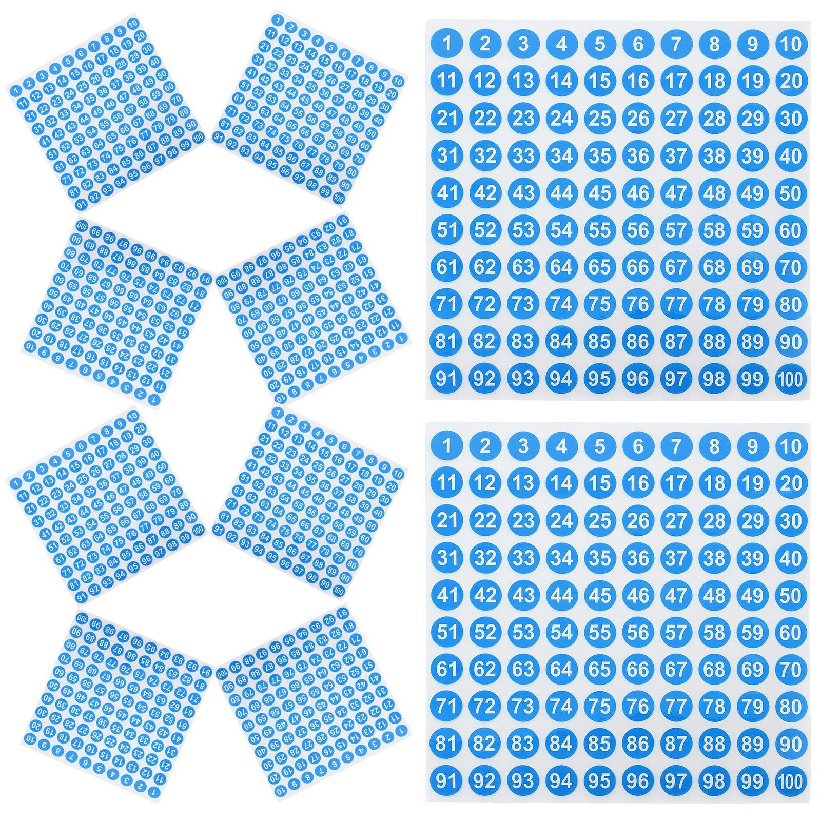 

Waterproof Number Stickers Round Self-Adhesive Digital Labels For Clothing Organization Classroom Office Id