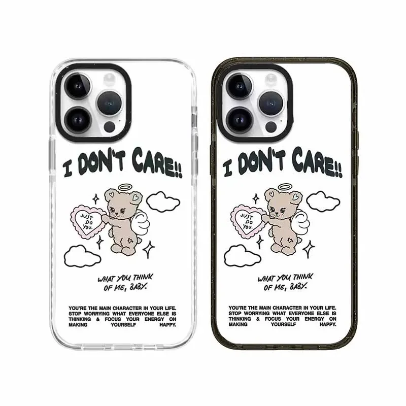 

Acrylic Cartoon Bear Angel Phone Case Cover for IPhone 11 12 13 14 15 Pro Max Case for IPhone 15 Pro Max