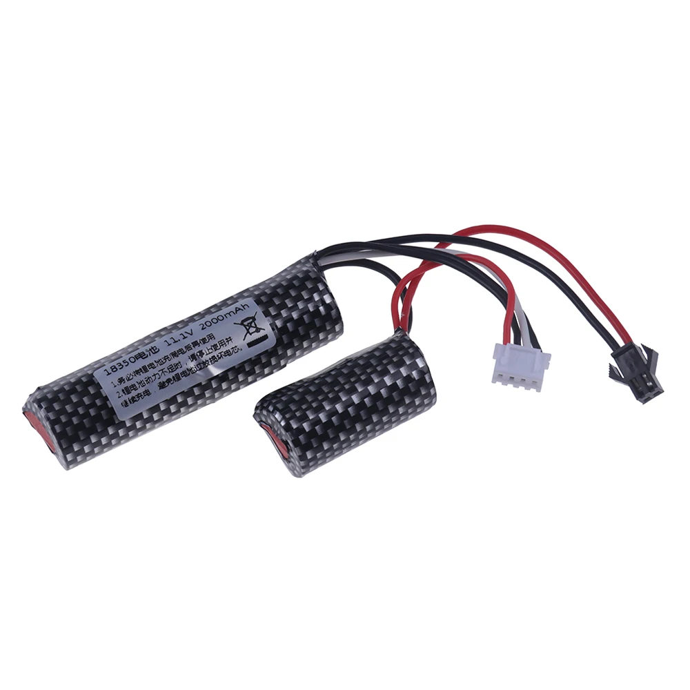 Литий-ионный аккумулятор 3S 11,1 в 2000 мАч 25C/зарядное устройство USB для электрического водяного гелевого шара бластера игрушечного пистолета Запчасти для радиоуправляемого аккумулятора 18350 11,1 В