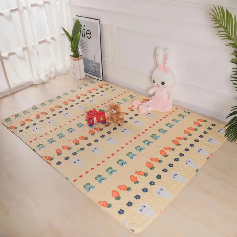 Pure Cotton Quilted Floor Mats Children\'s Playpen Mats Children Cartoon Crawling Mats Bedroom Tent Carpet Tatami Mats