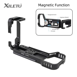 XILETU L-type Quick Release Plate Horizontal and Vertical Shooting Expansion L Plate Bracket Cage Base for Sony A7R4/A7M4 Camera