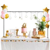 Over The Table Rod Stand with Clamps Gold Metal Table Arch for Wedding Birthday Thanksgiving Xmas Party Anniversary Decoration