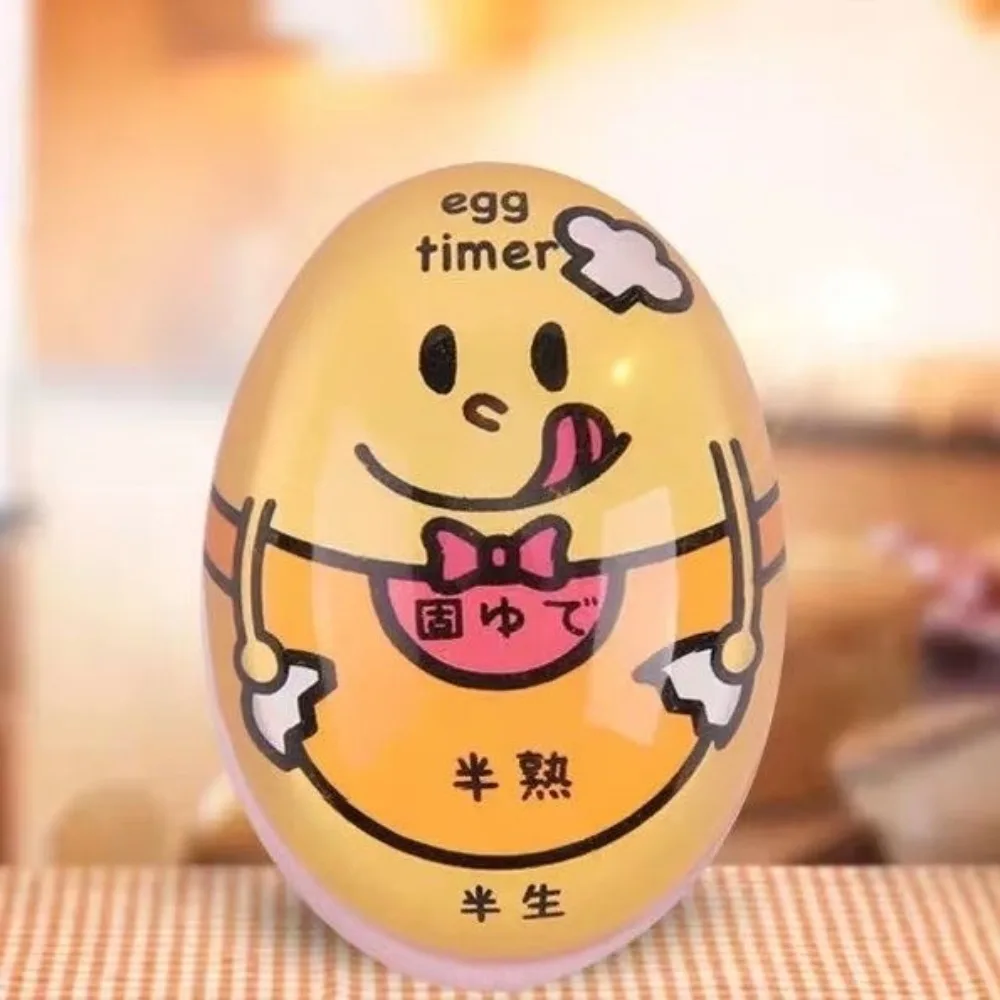 

2PCS Food Grade Boiled-egg Reminder Eco-Friendly Soft Boiled Egg Timer Temperature Control Resin Egg Timer Home Decor