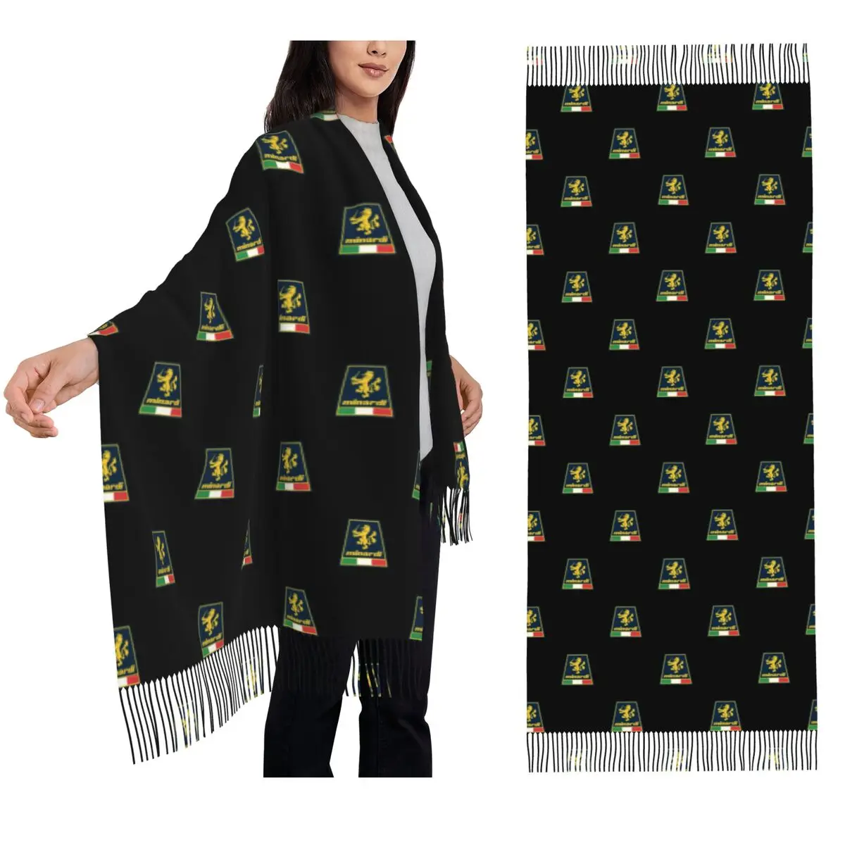 

Minardi Racing Team Scarf Tassel Scarves for Women Soft Warm Shawls and Wraps Long Fall Winter Shawl Wrap