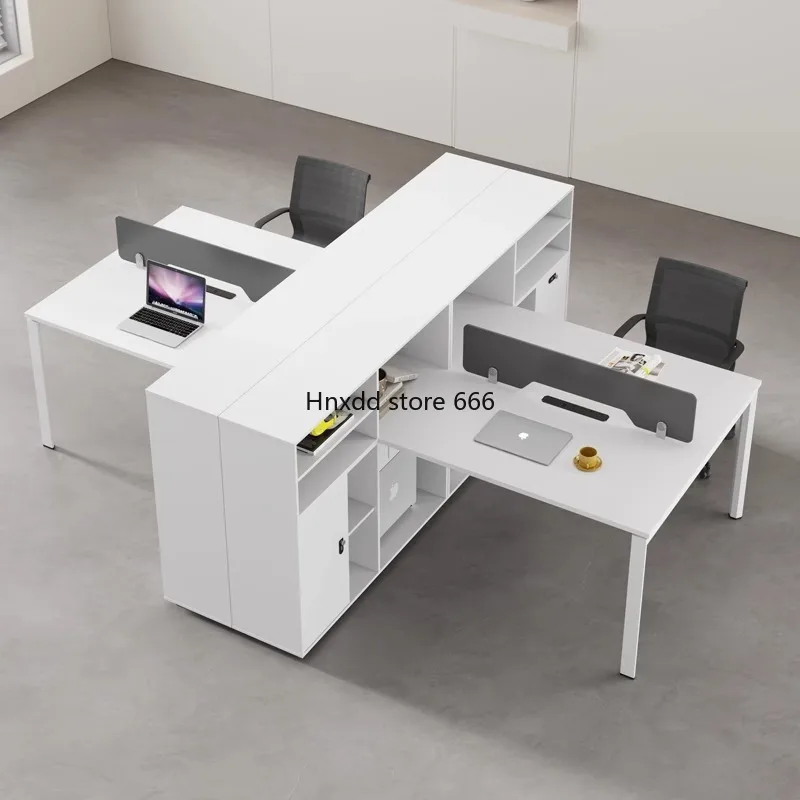 Mesa de escritório com faces duplas, simples e moderna mesa de trabalho