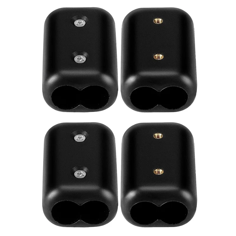 【Flash-Deal!】For 9-10Mm Nylon Or Braided Cord Compatible 4Pcs 1/2" Reusable Plastic Double Rope Clamps Cord Connector