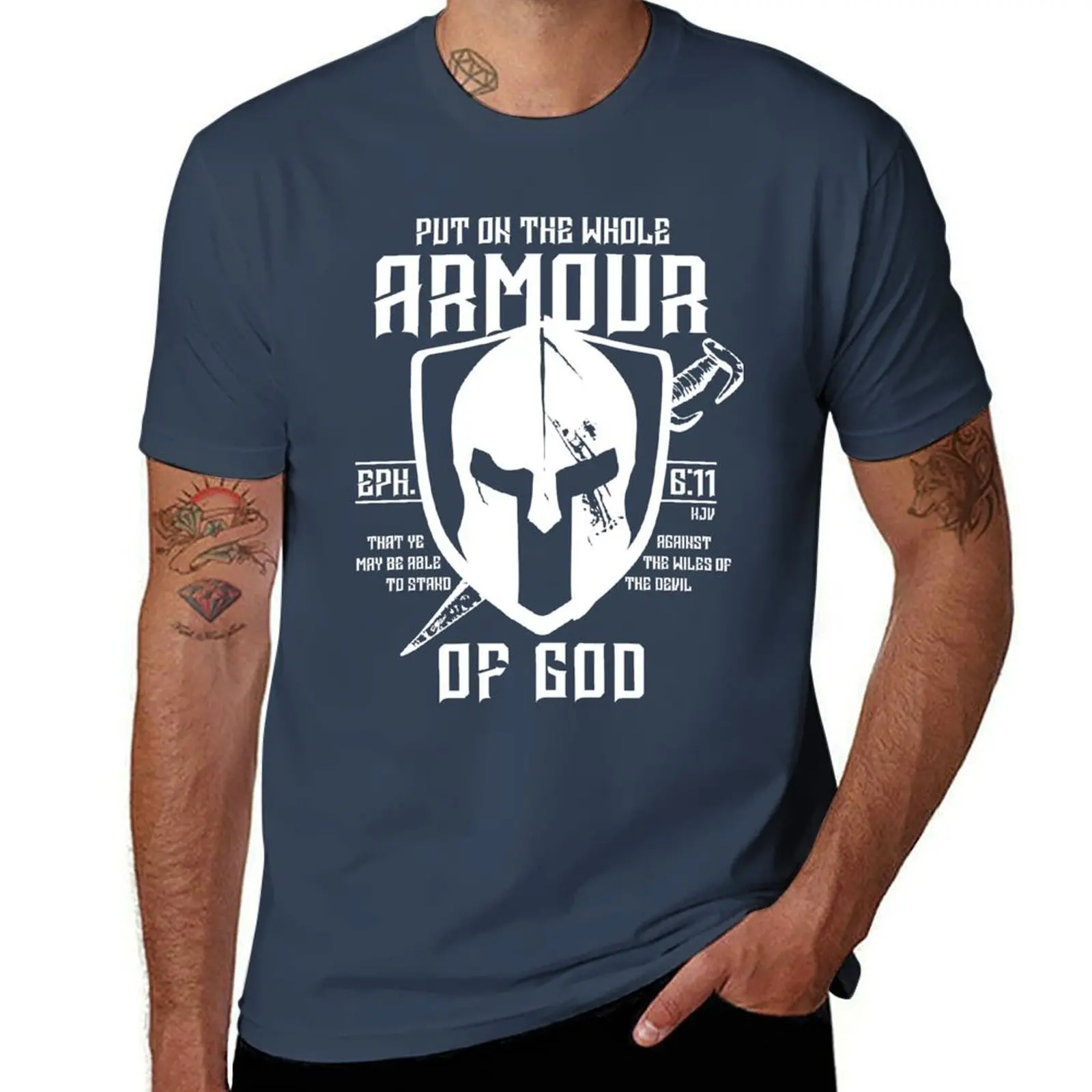 

Christian Shirt Design Wear the Whole Armour of God T-Shirt anime clothes funny costumes designer shirts men workout shirt